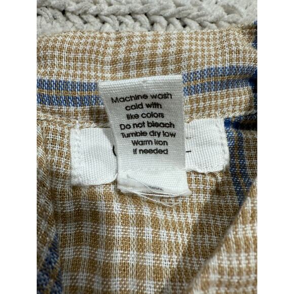 NWT Joie 2 Pc Set Cropped Long Sleeve Top Pleated Skirt Plaid Womens Medium Tan - Picture 15 of 16